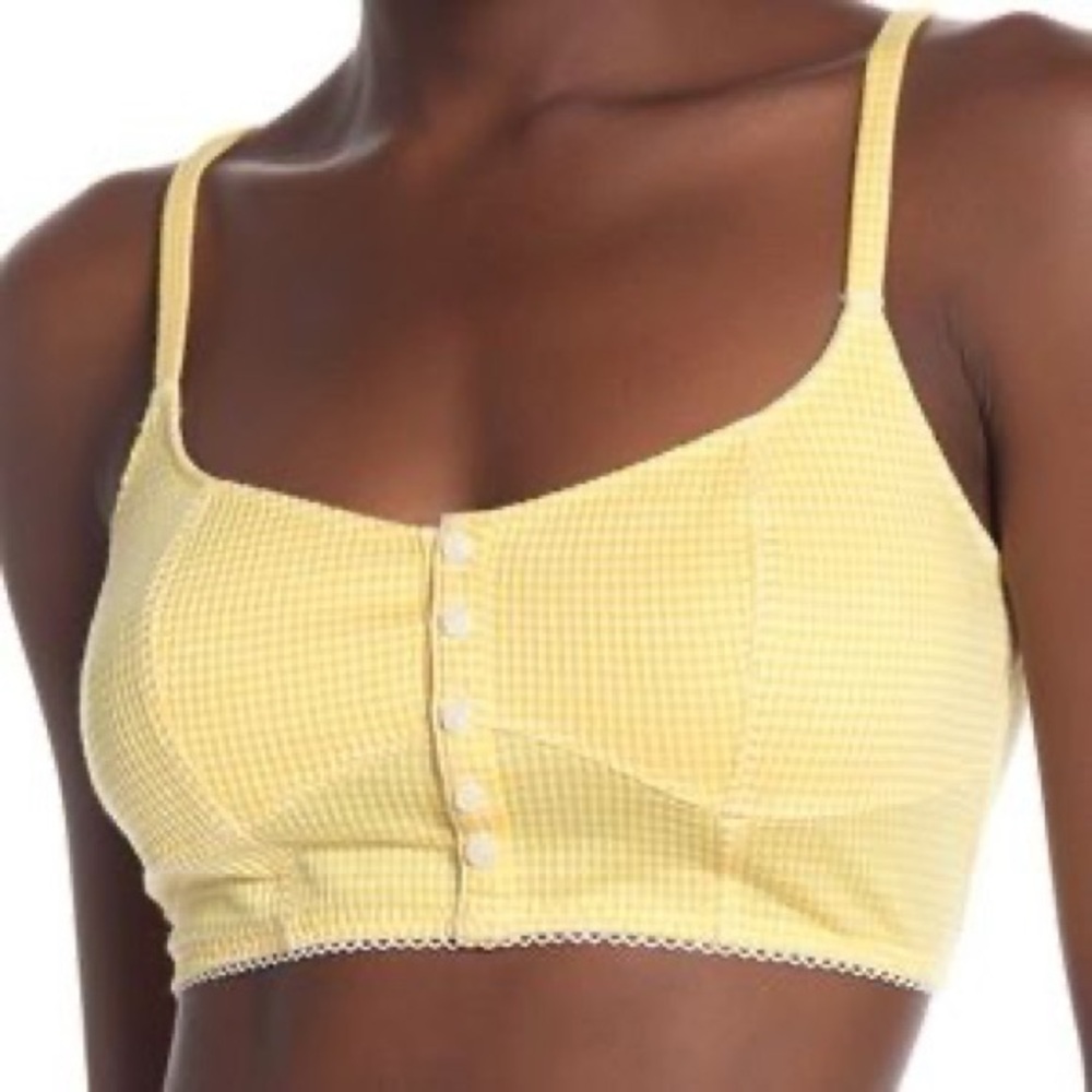 FREE PEOPLE  Intimately FP Delilah Soft Bra In Yellow Combo